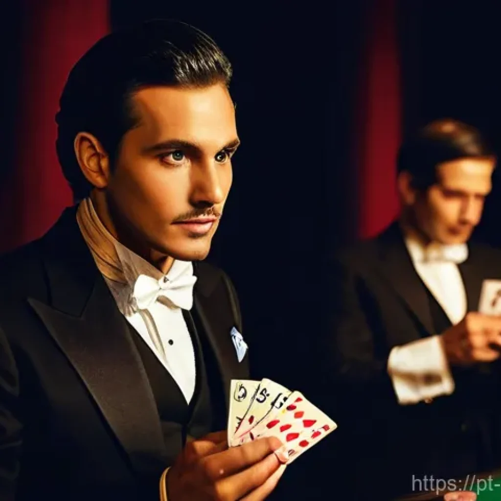 마술의 심리적 요소 - **Prompt 1: The Master of Misdirection** "A sophisticated male magician, elegantly dressed in a ...