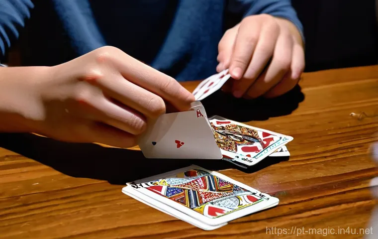 마술 입문자 필수 아이템 - **Prompt 1: The Aspiring Card Magician** "A young, determined individual, possibly in their late...