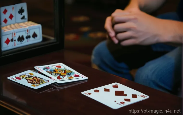 마술 연습기구 - **"Focused Beginner Magician Practice"** A young adult, perhaps in their late teens or early twe...