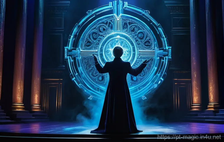 마술의 미래 - **Prompt: The Digital Illusionist on Stage** "A male or female magician, elegantly dressed in a ... 마술의 미래 - **Prompt: The Digital Illusionist on Stage** "A male or female magician, elegantly dressed in a ...