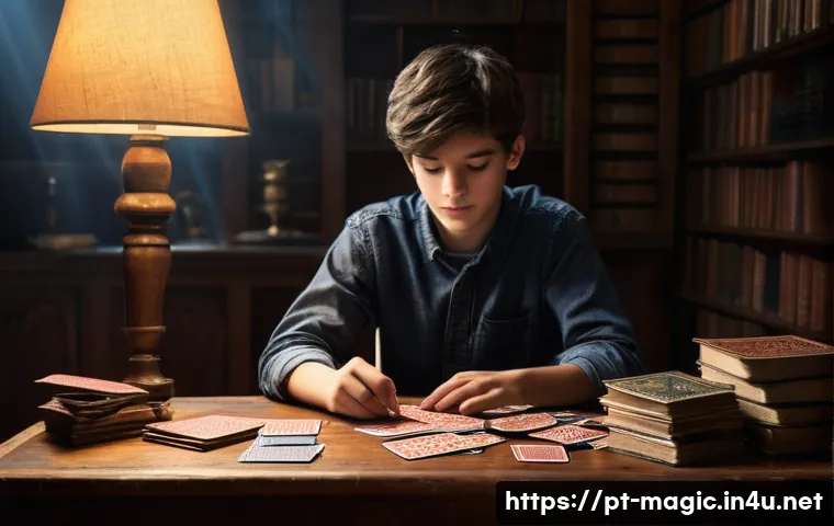 마술 도구 구매 방법 - **Prompt:** A young, aspiring magician, approximately 16-18 years old, with an expression of focused...
