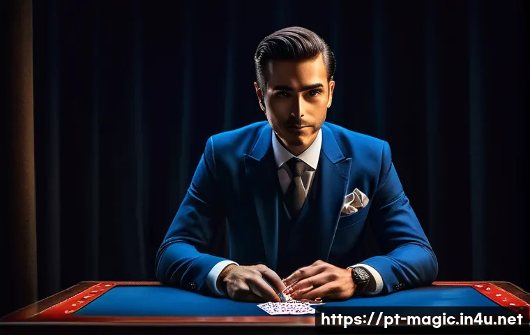 마술 공연에서의 퍼포먼스 - A charismatic magician performing on a stage set in a classic theater in São Paulo, Brazil, wearing ...